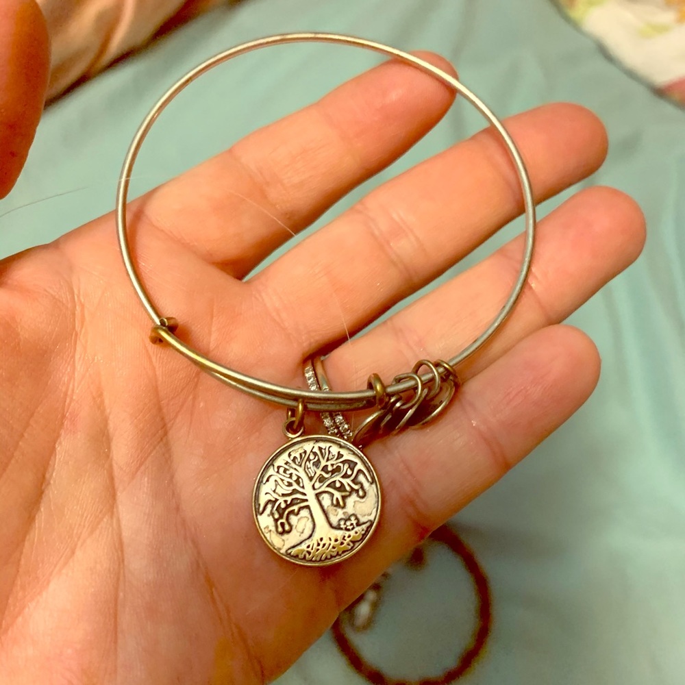 Alex and Ani tree silver bracelet